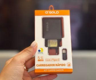 Kit Carregador Completo Tipo-C 5.1A Preto